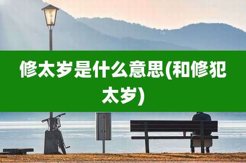 修太岁是什么意思(和修犯太岁)
