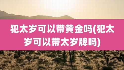 犯太岁可以带黄金吗(犯太岁可以带太岁牌吗)