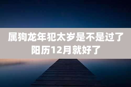 属狗龙年犯太岁是不是过了阳历12月就好了
