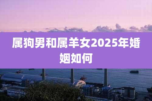 属狗男和属羊女2025年婚姻如何