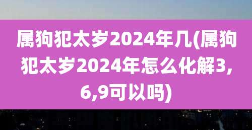 属狗犯太岁2024年几(属狗犯太岁2024年怎么化解3,6,9可以吗)