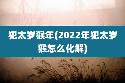 犯太岁猴年(2022年犯太岁猴怎么化解)