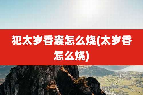 犯太岁香囊怎么烧(太岁香怎么烧)