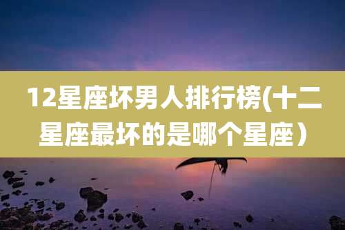12星座坏男人排行榜(十二星座最坏的是哪个星座）