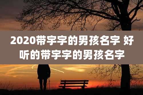 2020带宇字的男孩名字 好听的带宇字的男孩名字