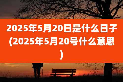 2025年5月20日是什么日子(2025年5月20号什么意思)