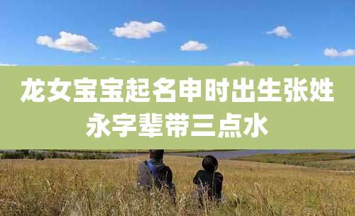 龙女宝宝起名申时出生张姓永字辈带三点水