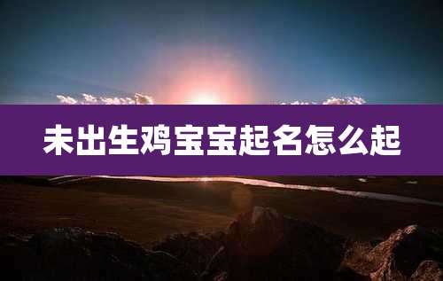 未出生鸡宝宝起名怎么起