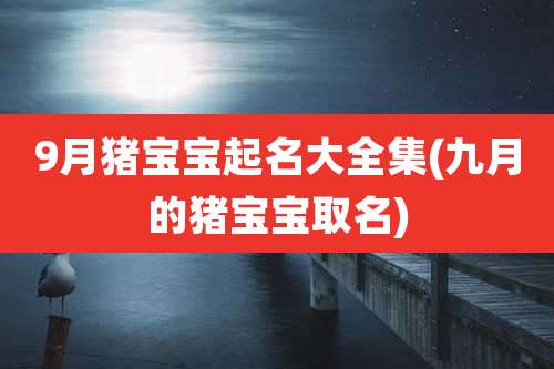 9月猪宝宝起名大全集(九月的猪宝宝取名)
