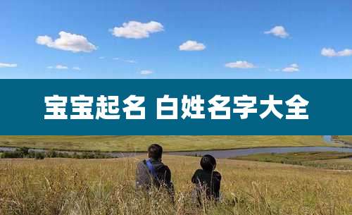 宝宝起名 白姓名字大全