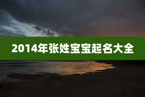 2014年张姓宝宝起名大全