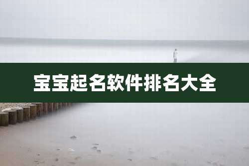 宝宝起名软件排名大全