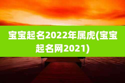 宝宝起名2022年属虎(宝宝起名网2021)
