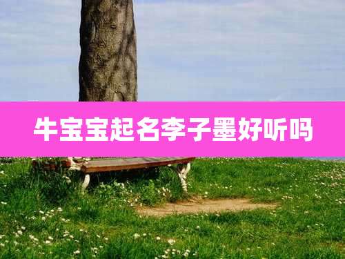 牛宝宝起名李子墨好听吗