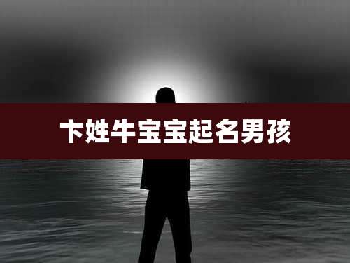 卞姓牛宝宝起名男孩