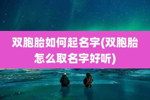 双胞胎如何起名字(双胞胎怎么取名字好听)