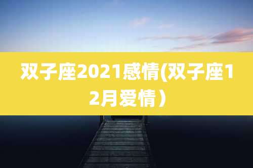双子座2021感情(双子座12月爱情)