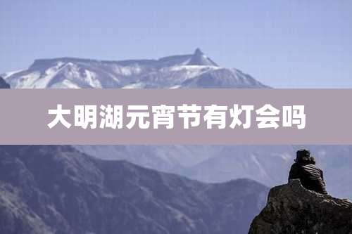 大明湖元宵节有灯会吗