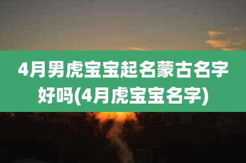 4月男虎宝宝起名蒙古名字好吗(4月虎宝宝名字)