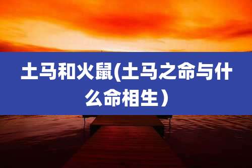 土马和火鼠(土马之命与什么命相生)