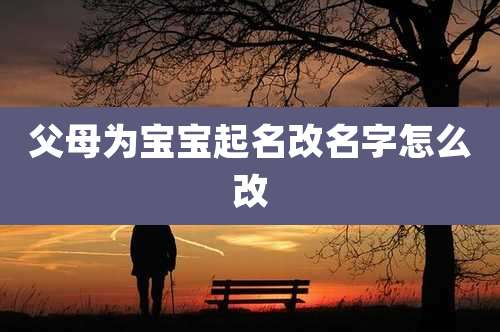 父母为宝宝起名改名字怎么改
