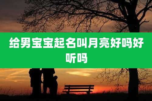 给男宝宝起名叫月亮好吗好听吗