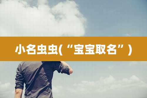 小名虫虫(“宝宝取名”)