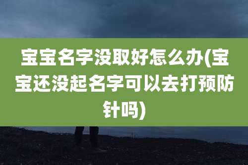 宝宝名字没取好怎么办(宝宝还没起名字可以去打预防针吗)