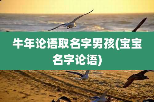 牛年论语取名字男孩(宝宝名字论语)