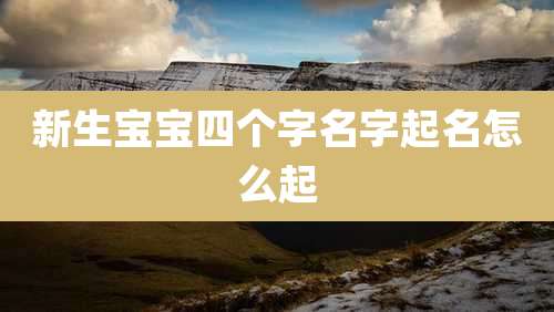 新生宝宝四个字名字起名怎么起