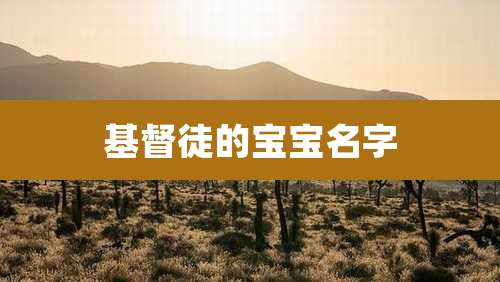 基督徒的宝宝名字