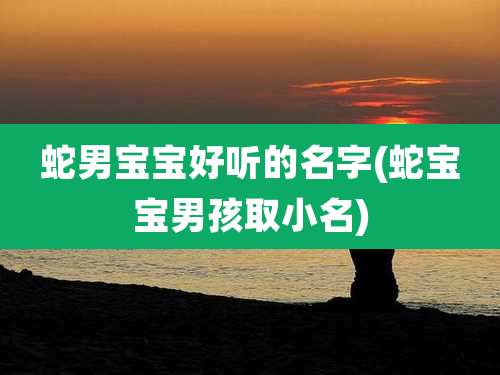 蛇男宝宝好听的名字(蛇宝宝男孩取小名)