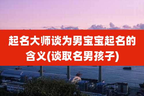 起名大师谈为男宝宝起名的含义(谈取名男孩子)