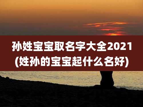 孙姓宝宝取名字大全2021(姓孙的宝宝起什么名好)