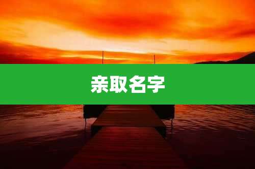 亲取名字