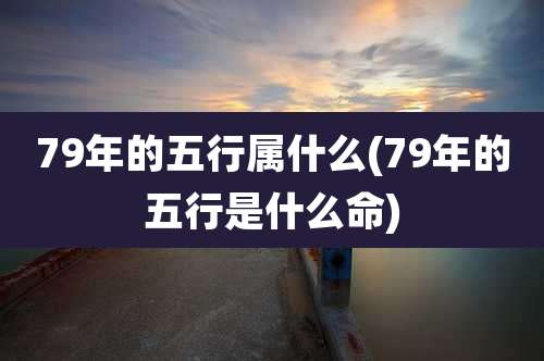 79年的五行属什么(79年的五行是什么命)