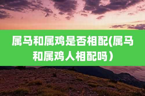 属马和属鸡是否相配(属马和属鸡人相配吗）