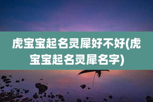 虎宝宝起名灵犀好不好(虎宝宝起名灵犀名字)
