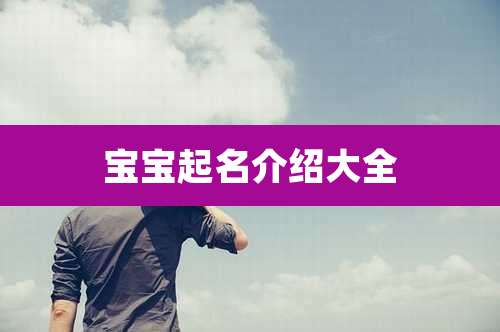 宝宝起名介绍大全