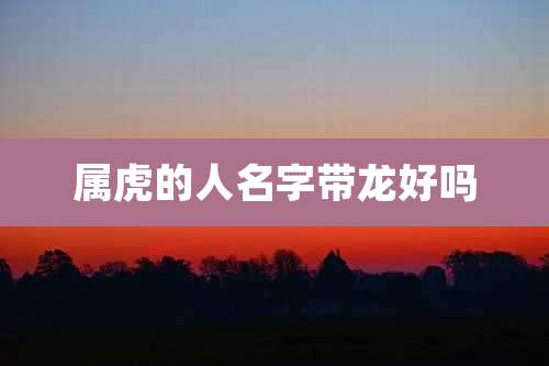 属虎的人名字带龙好吗
