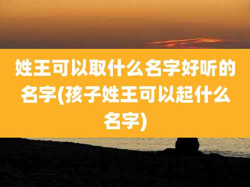 姓王可以取什么名字好听的名字(孩子姓王可以起什么名字)