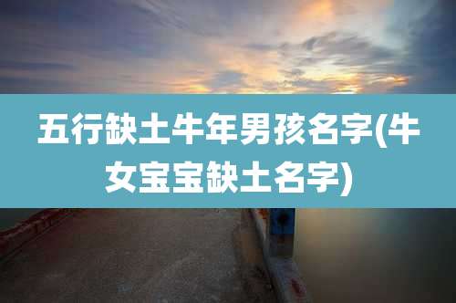 五行缺土牛年男孩名字(牛女宝宝缺土名字)
