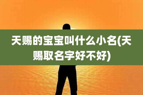 天赐的宝宝叫什么小名(天赐取名字好不好)