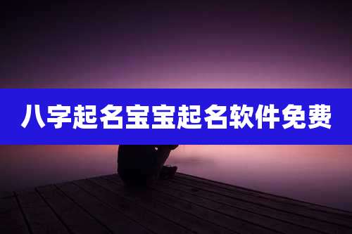 八字起名宝宝起名软件免费