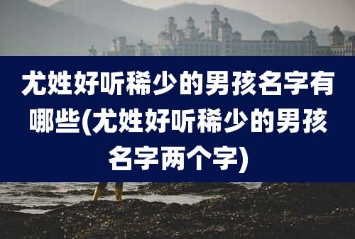 尤姓好听稀少的男孩名字有哪些(尤姓好听稀少的男孩名字两个字)