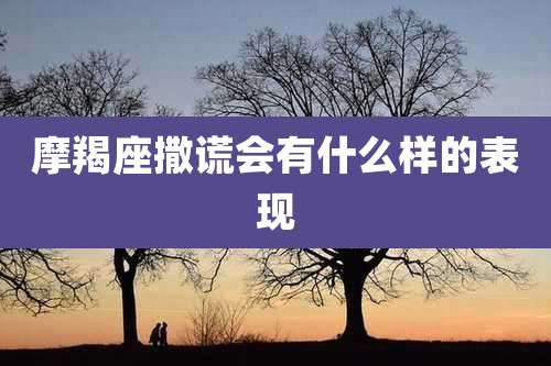 摩羯座撒谎会有什么样的表现