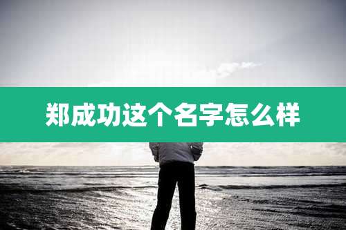 郑成功这个名字怎么样