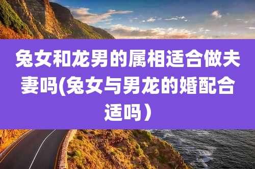 兔女和龙男的属相适合做夫妻吗(兔女与男龙的婚配合适吗)