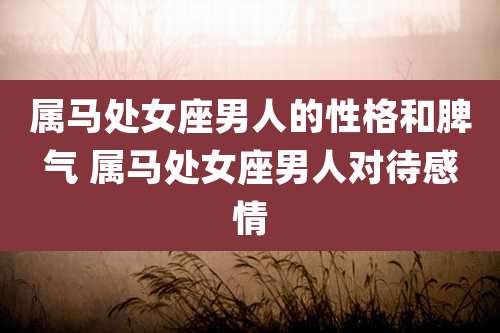 属马处女座男人的性格和脾气 属马处女座男人对待感情