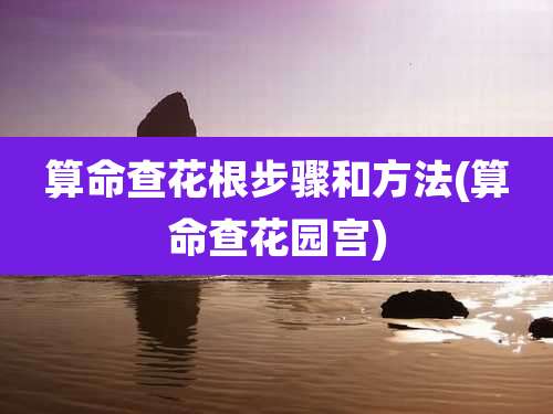 算命查花根步骤和方法(算命查花园宫)